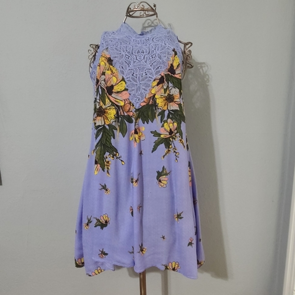 Free People Slip‎ Dress Marsha Lace Mini Size Small